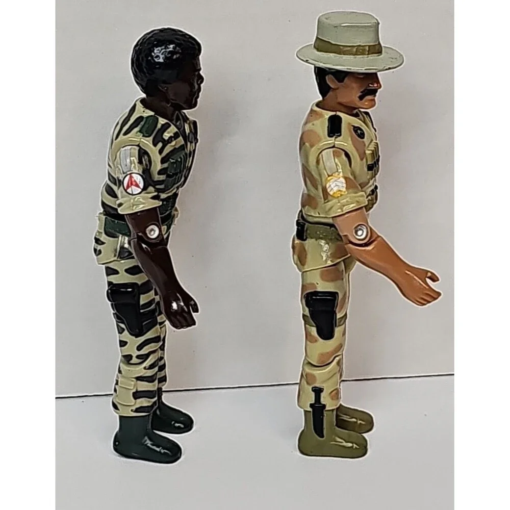 1986 Lanard The Corps Lot Croc & Flashfire 3.75” Action Figures Security Force
